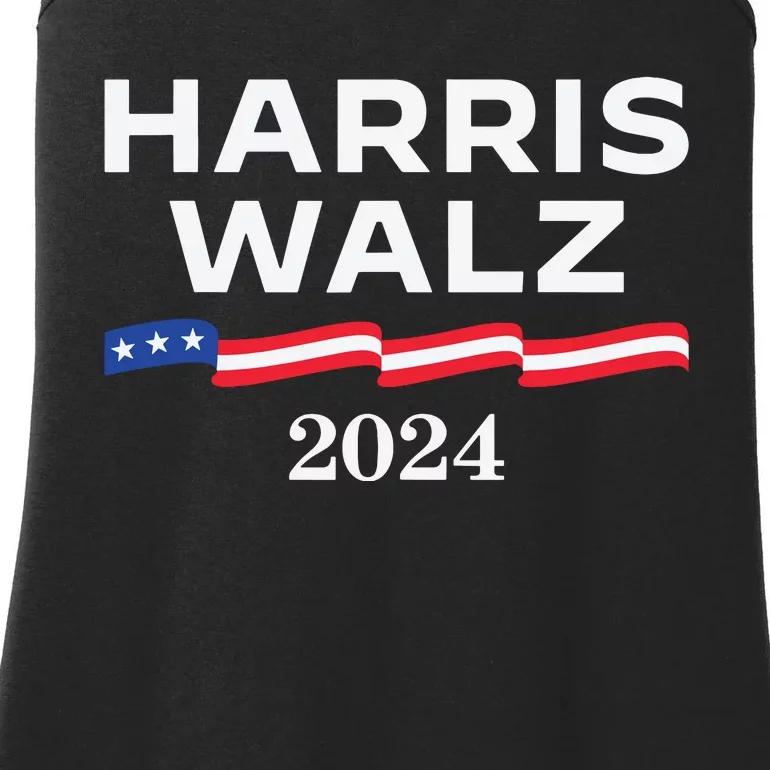 Kamala Harris Tim Walz Waltz Ladies Essential Tank