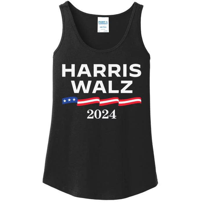 Kamala Harris Tim Walz Waltz Ladies Essential Tank