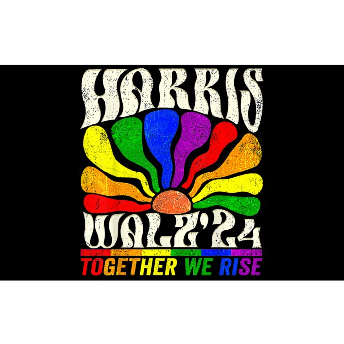 Kamala Harris Tim Walz Pride Lgbt 2024 Together We Rise Bumper Sticker