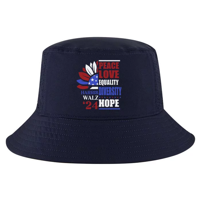 Kamala Harris Tim Walz 2024 Peace Lgbt Harris Waltz 2024 Cool Comfort Performance Bucket Hat