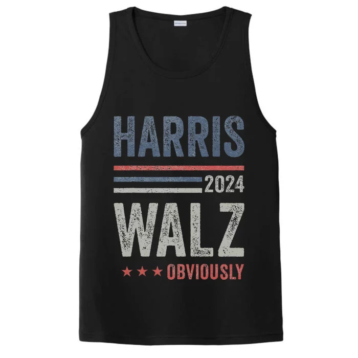 Kamala Harris Tim Walz Obviously Election 2024 Harris Waltz Performance Tank