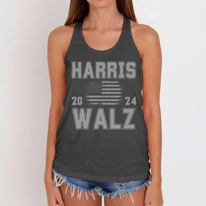 Kamala Harris Tim Walz 2024 Women's Knotted Racerback Tank