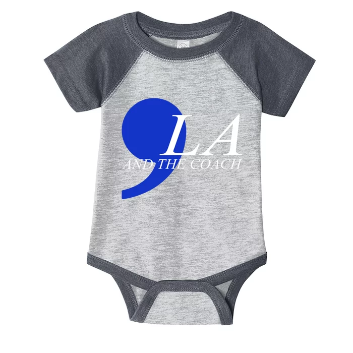 Kamala Harris Tim Walz Coach Comma 2024 Infant Baby Jersey Bodysuit