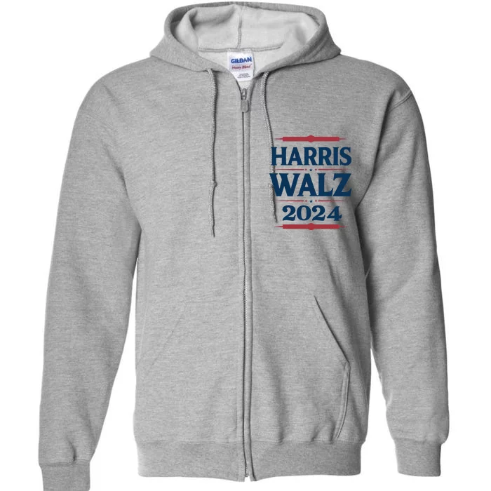 Kamala Harris Tim Walz Waltz Full Zip Hoodie