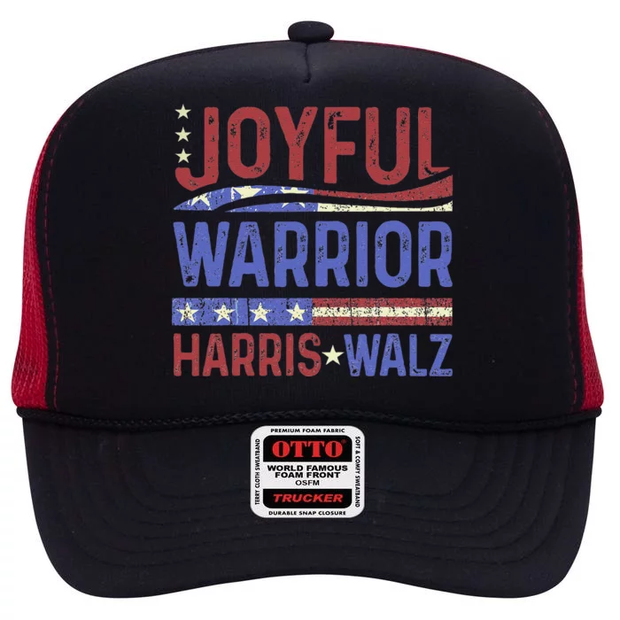 Kamala Harris Tim Walz Waltz 2024 Joyful Warriors High Crown Mesh Trucker Hat