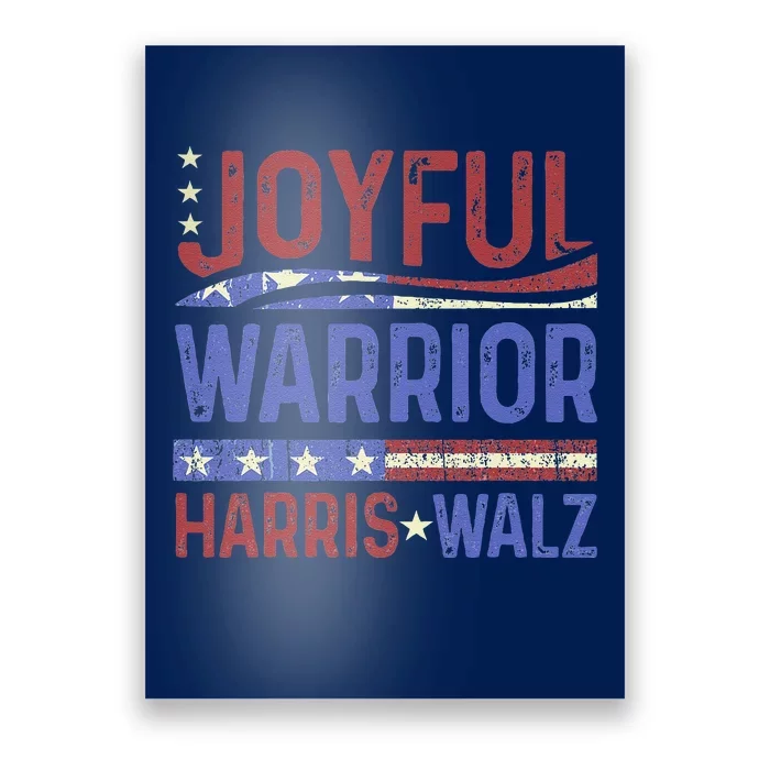 Kamala Harris Tim Walz Waltz 2024 Joyful Warriors Poster