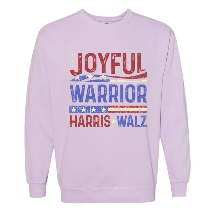 Kamala Harris Tim Walz Waltz 2024 Joyful Warriors Garment-Dyed Sweatshirt