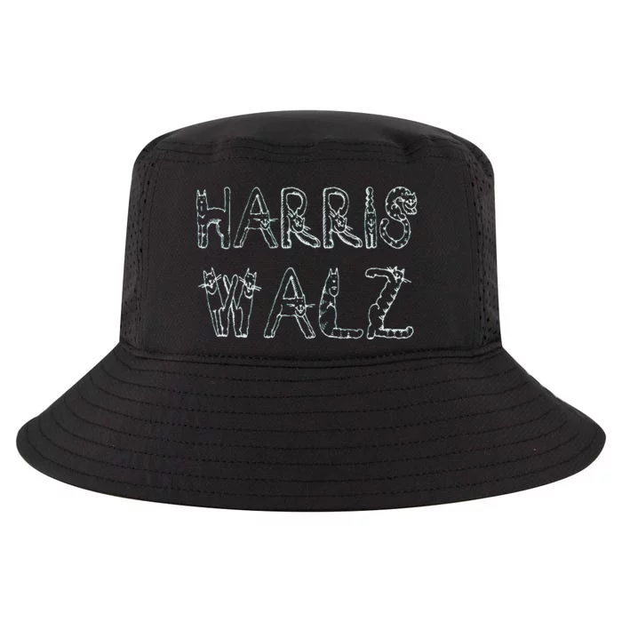 Kamala Harris Tim Walz Waltz Cat 2024 Cool Comfort Performance Bucket Hat