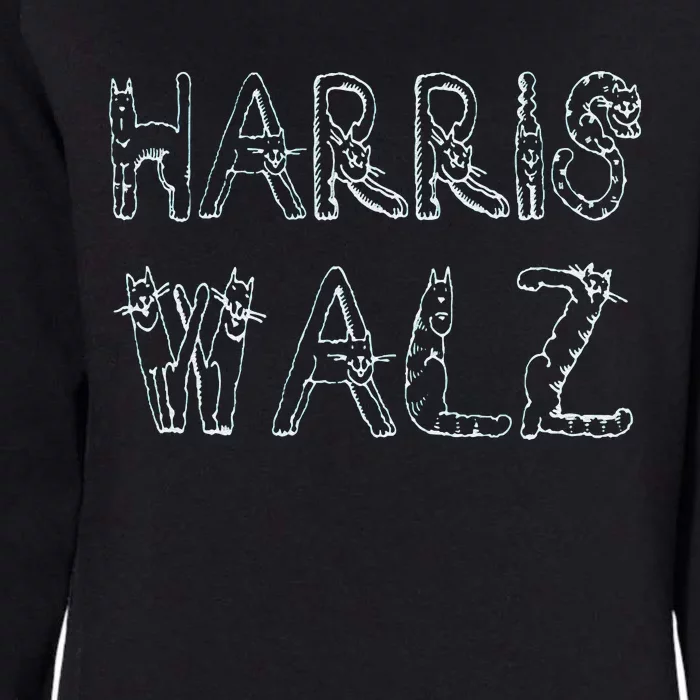 Kamala Harris Tim Walz Waltz Cat 2024 Womens California Wash Sweatshirt