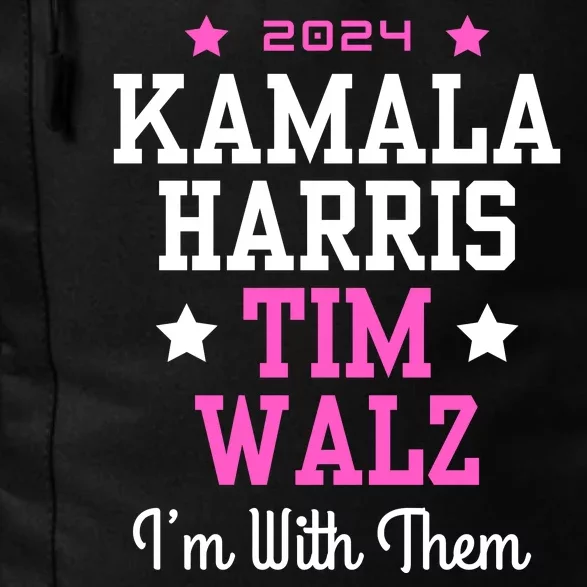 Kamala Harris Tim Walz 2024 President Election I’M With Them Daily Commute Backpack