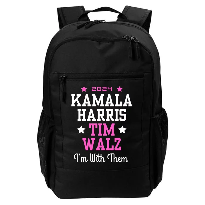 Kamala Harris Tim Walz 2024 President Election I’M With Them Daily Commute Backpack