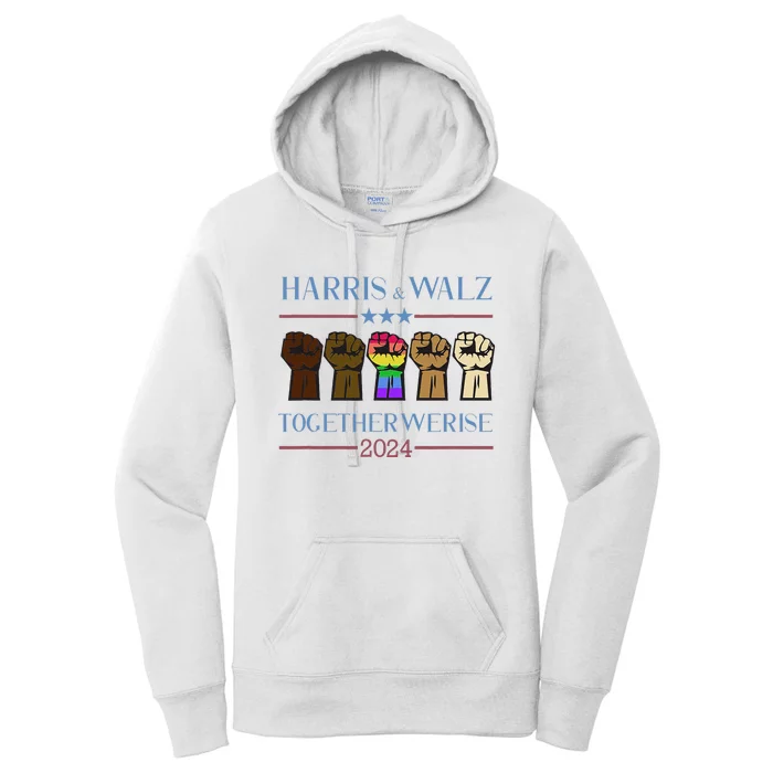 Kamala Harris Tim Walz 2024 Election Lgbt Harris Walz Waltz Women's Pullover Hoodie