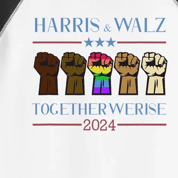 Kamala Harris Tim Walz 2024 Election Lgbt Harris Walz Waltz Toddler Fine Jersey T-Shirt