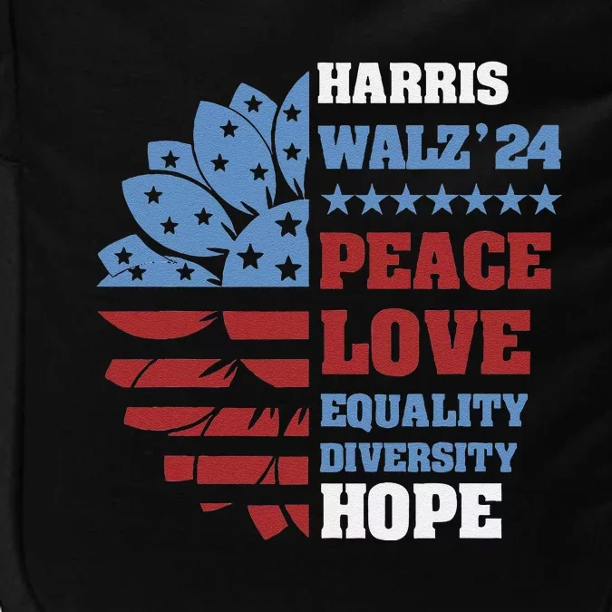 Kamala Harris Tim Walz 2024 Peace Lgbt Harris Walz Waltz Impact Tech Backpack