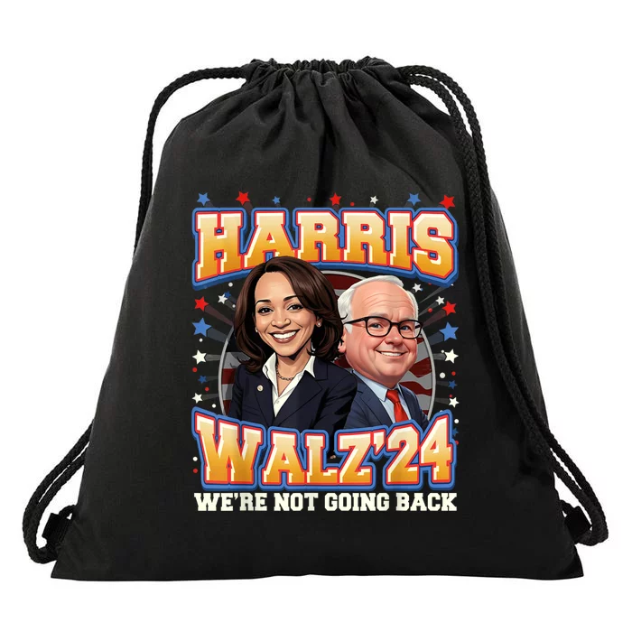 Kamala Harris Tim Waltz 2024 Drawstring Bag