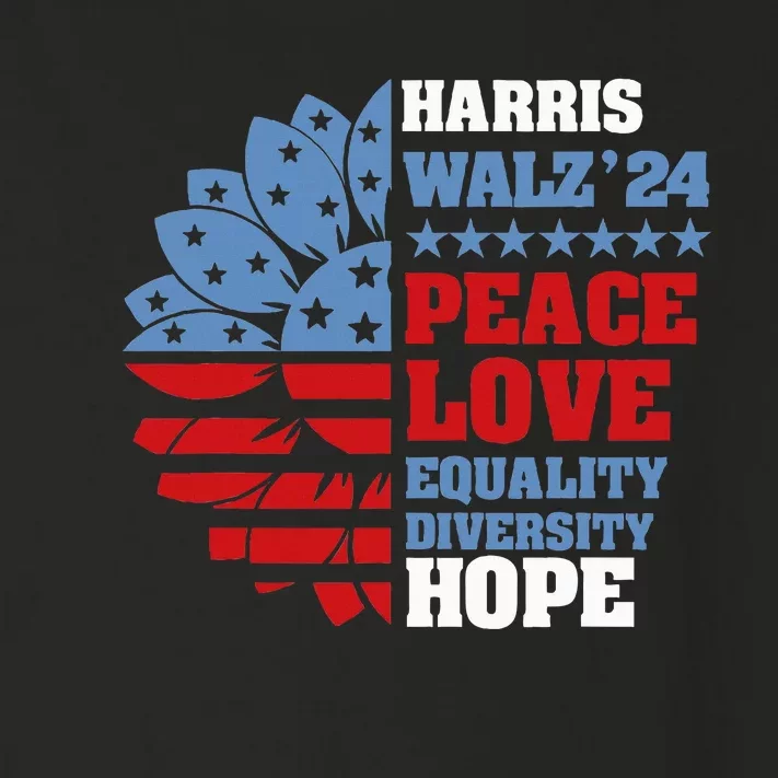 Kamala Harris Tim Walz 2024 Peace Lgbt Harris Walz Waltz Toddler Long Sleeve Shirt