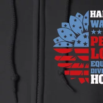 Kamala Harris Tim Walz 2024 Peace Lgbt Harris Walz Waltz Full Zip Hoodie