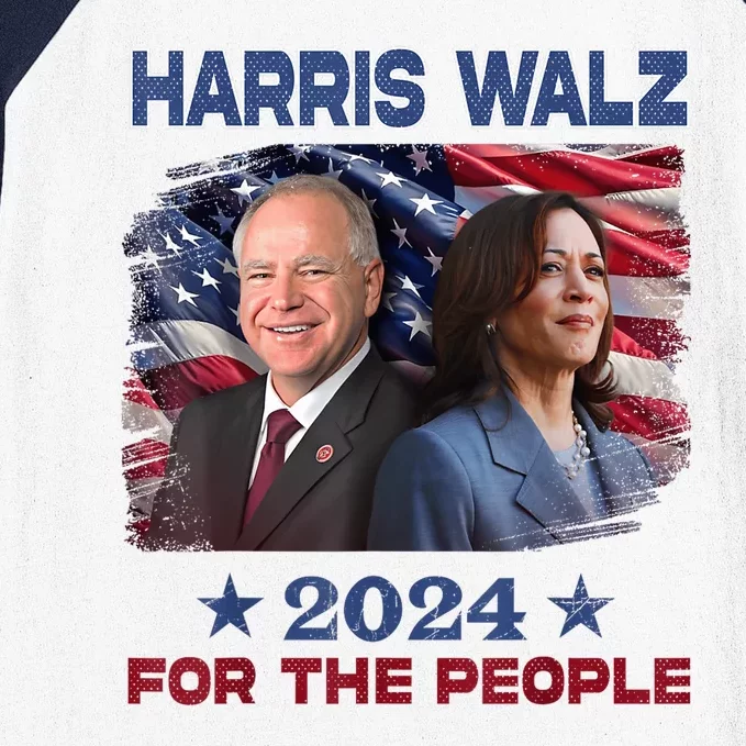 Kamala Harris Tim Walz Waltz 2024 For The People Baseball Sleeve Shirt