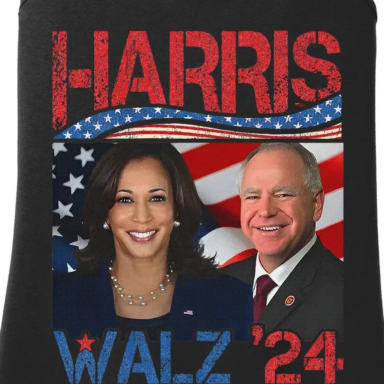 Kamala Harris Tim Walz Waltz Ladies Essential Tank