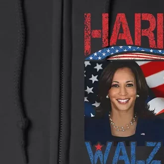 Kamala Harris Tim Walz Waltz Full Zip Hoodie