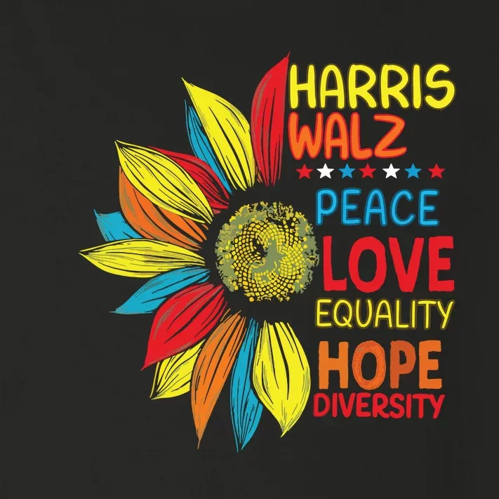 Kamala Harris Tim Walz 2024 Peace Lgbt Harris Walz Waltz Toddler Long Sleeve Shirt