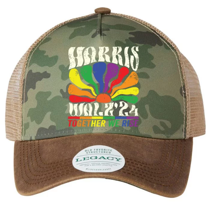 Kamala Harris Tim Walz Pride Lgbt 2024 Together We Rise Legacy Tie Dye Trucker Hat