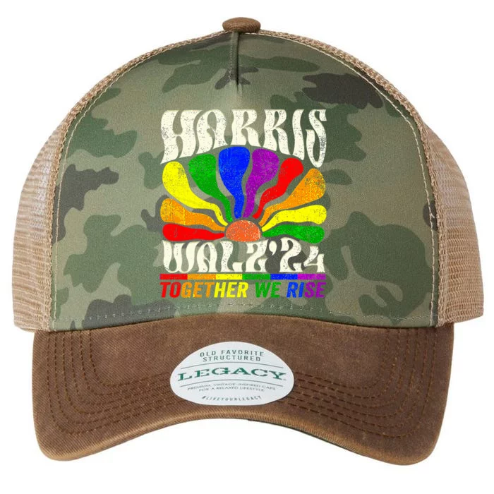 Kamala Harris Tim Walz Pride Lgbt 2024 Together We Rise Legacy Tie Dye Trucker Hat