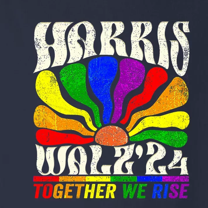 Kamala Harris Tim Walz Pride Lgbt 2024 Together We Rise Toddler Long Sleeve Shirt