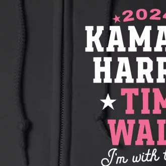 Kamala Harris Tim Walz 2024 President Election Im With Them Full Zip Hoodie