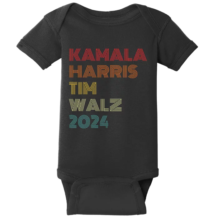 Kamala Harris Tim Walz Vintage Style Baby Bodysuit