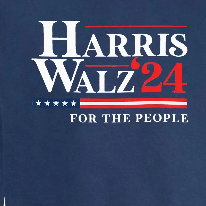 Kamala Harris Tim Walz Waltz For The People 2024 Garment-Dyed Sweatshirt