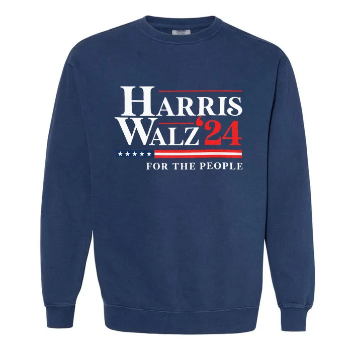 Kamala Harris Tim Walz Waltz For The People 2024 Garment-Dyed Sweatshirt