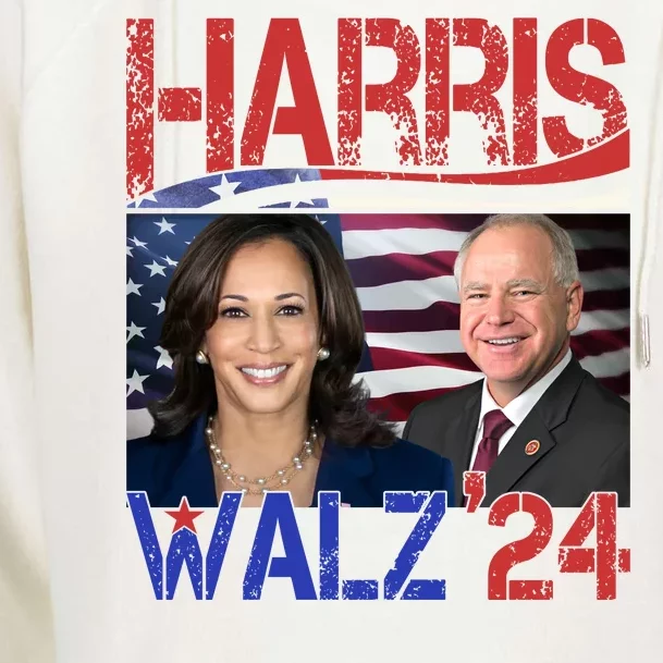 Kamala Harris Tim Walz 2024 Election Womens Funnel Neck Pullover Hood