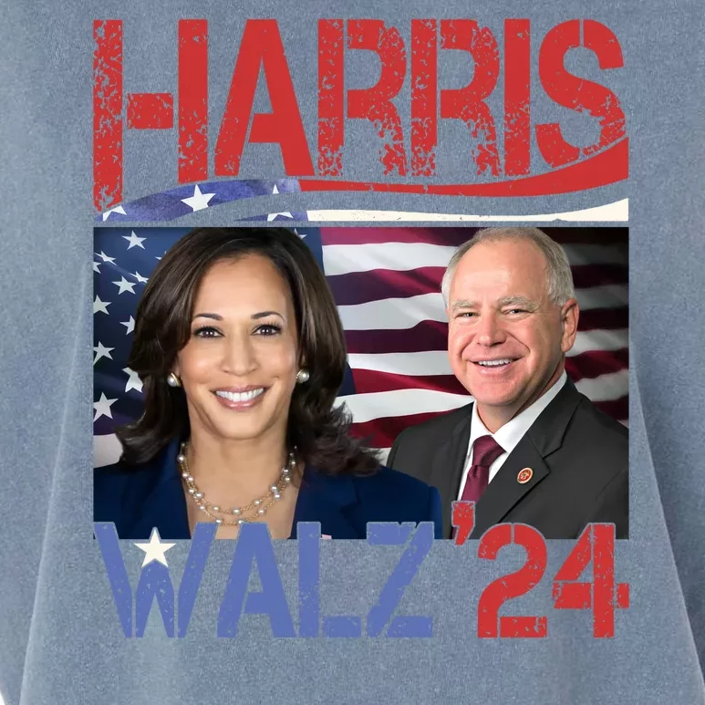 Kamala Harris Tim Walz 2024 Election Garment-Dyed Women's Muscle Tee