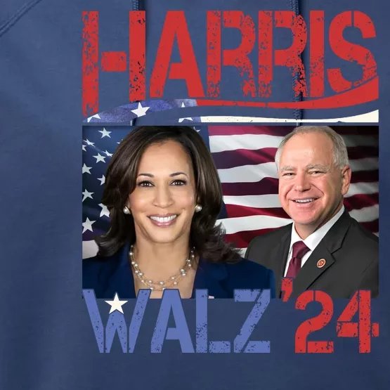 Kamala Harris Tim Walz 2024 Election Performance Fleece Hoodie