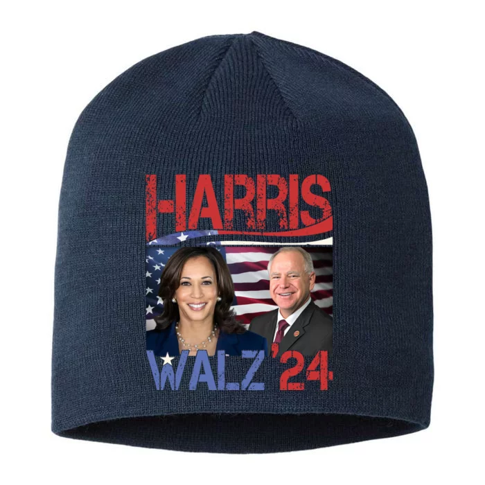 Kamala Harris Tim Walz 2024 Election 8 1/2in Sustainable Knit Beanie