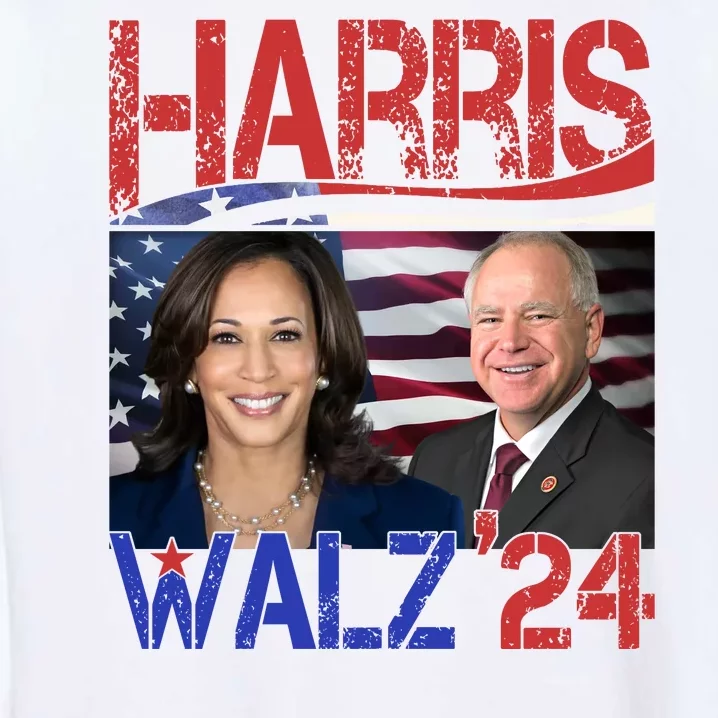 Kamala Harris Tim Walz 2024 Election Garment-Dyed Sweatshirt