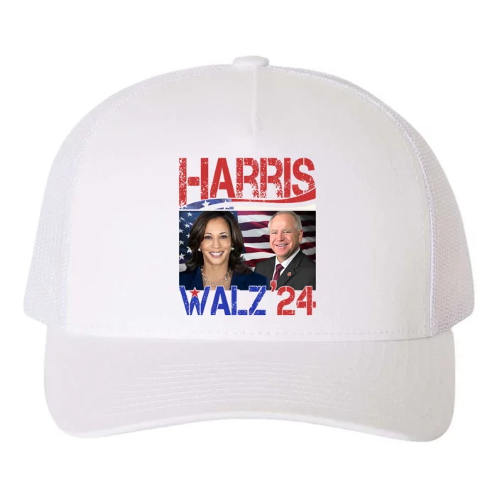 Kamala Harris Tim Walz 2024 Election Yupoong Adult 5-Panel Trucker Hat