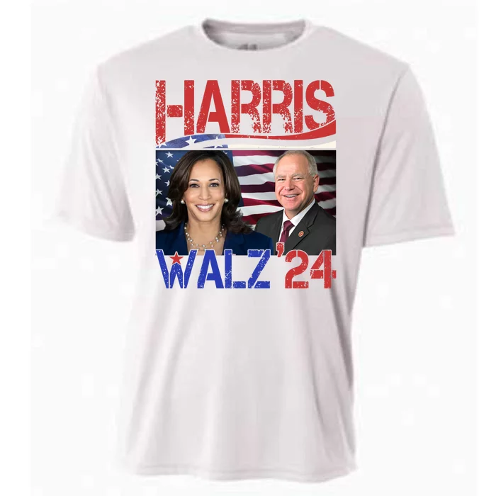 Kamala Harris Tim Walz 2024 Election Cooling Performance Crew T-Shirt