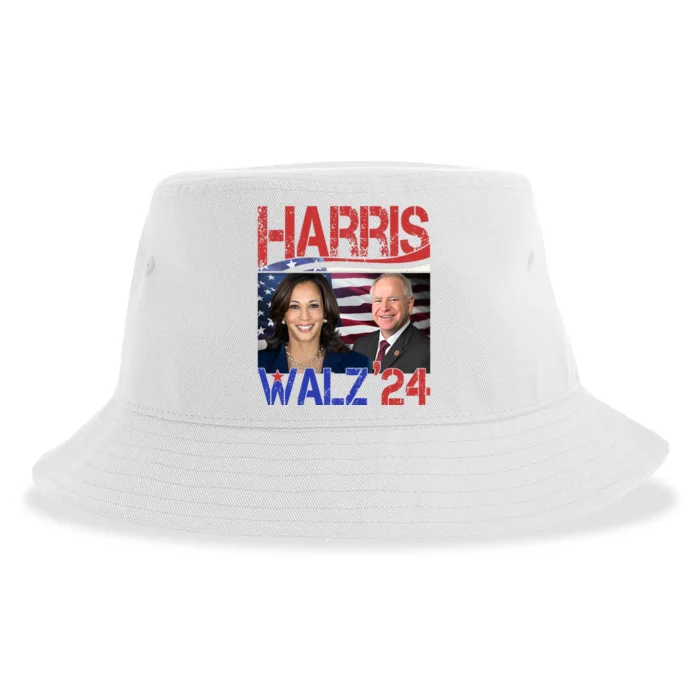 Kamala Harris Tim Walz 2024 Election Sustainable Bucket Hat