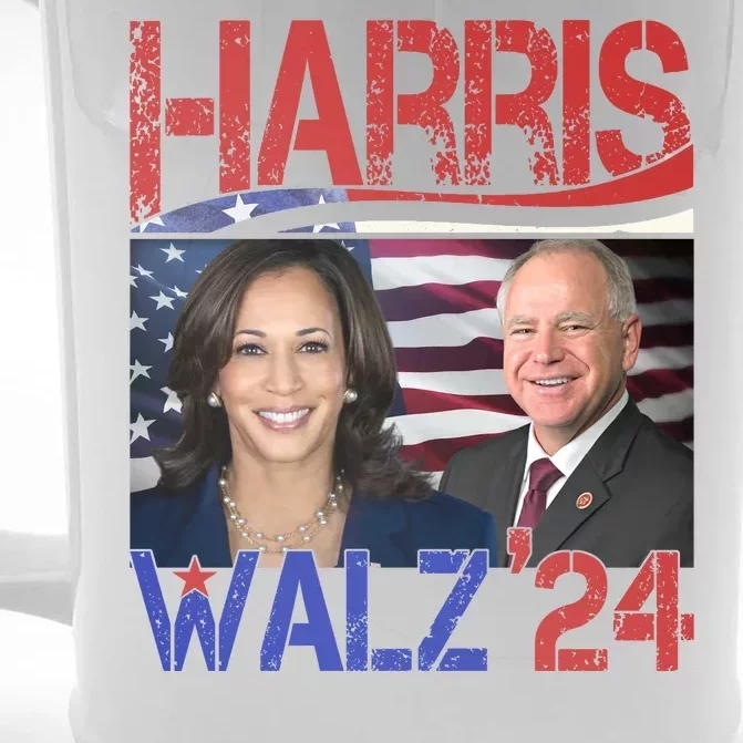 Kamala Harris Tim Walz 2024 Election Front & Back Beer Stein