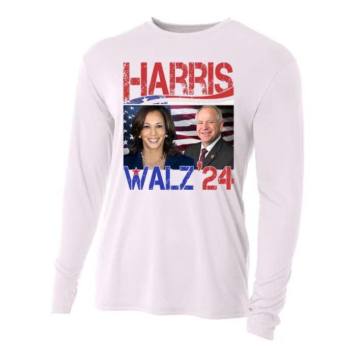 Kamala Harris Tim Walz 2024 Election Cooling Performance Long Sleeve Crew