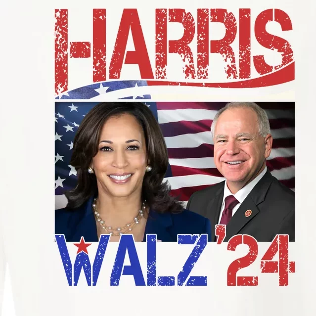 Kamala Harris Tim Walz 2024 Election Cropped Pullover Crew