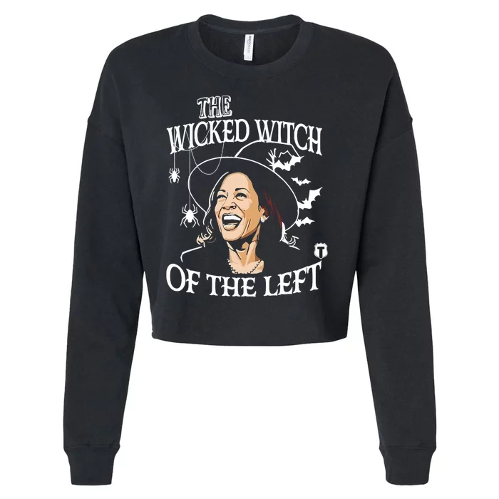 Kamala Harris The Wicked Witch Of The Left Halloween Cropped Pullover Crew