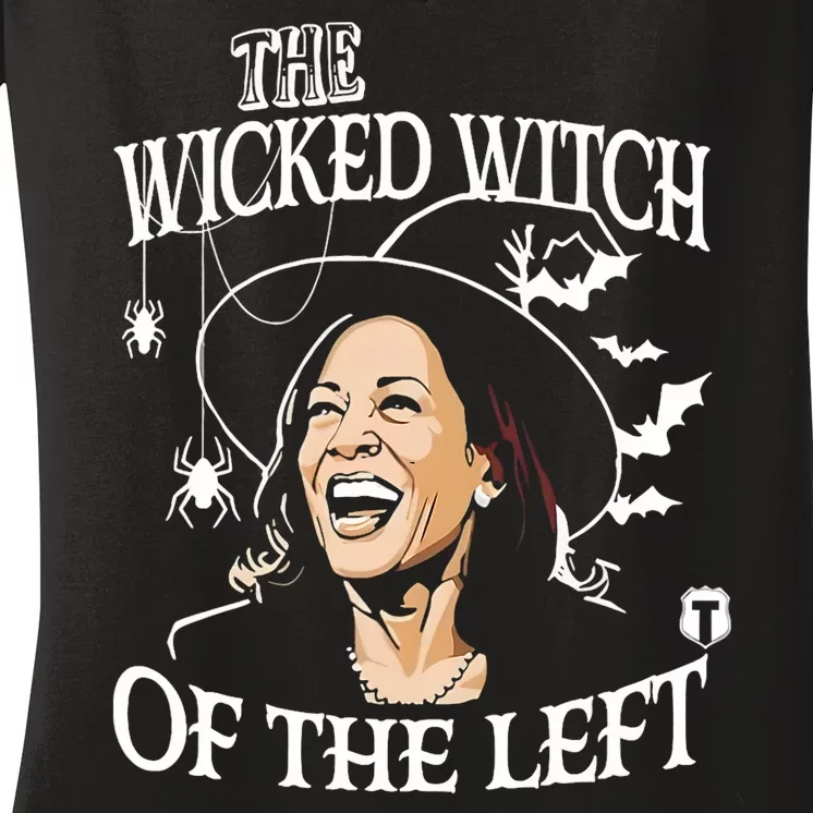 Kamala Harris The Wicked Witch Of The Left Halloween Women's V-Neck T-Shirt