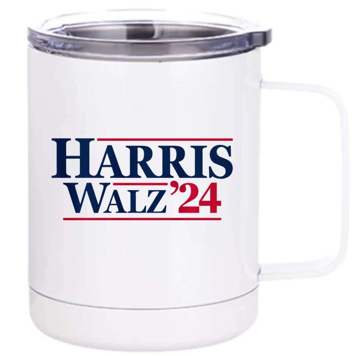 Kamala Harris Tim Walz 2024 24 For President Brat Usa Front & Back 12oz Stainless Steel Tumbler Cup