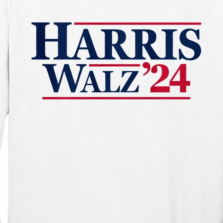 Kamala Harris Tim Walz 2024 24 For President Brat Usa Tall Long Sleeve T-Shirt