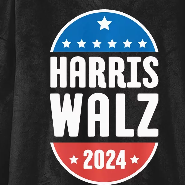 Kamala Harris Tim Walz 2024 Election Democrat Hooded Wearable Blanket