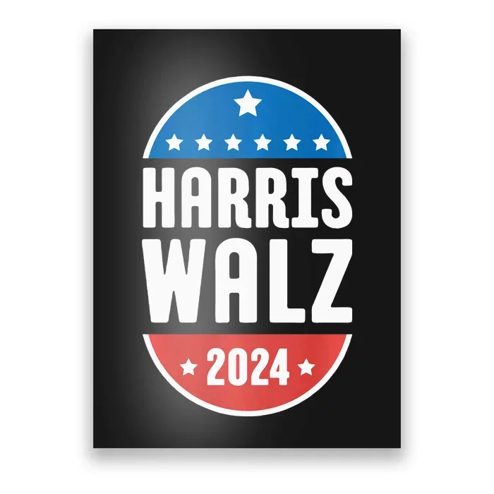 Kamala Harris Tim Walz 2024 Election Democrat Poster