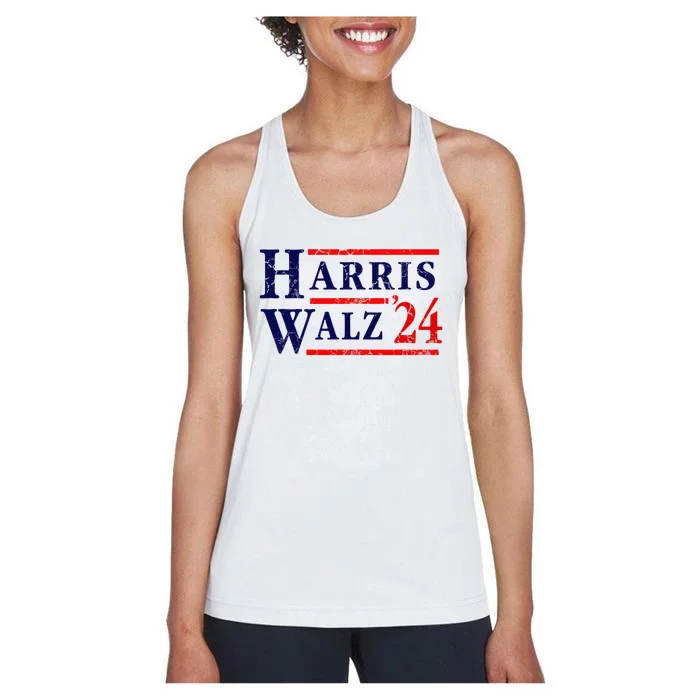 Kamala Harris Tim Walz 2024 Election Democrat Party Women's Racerback Tank